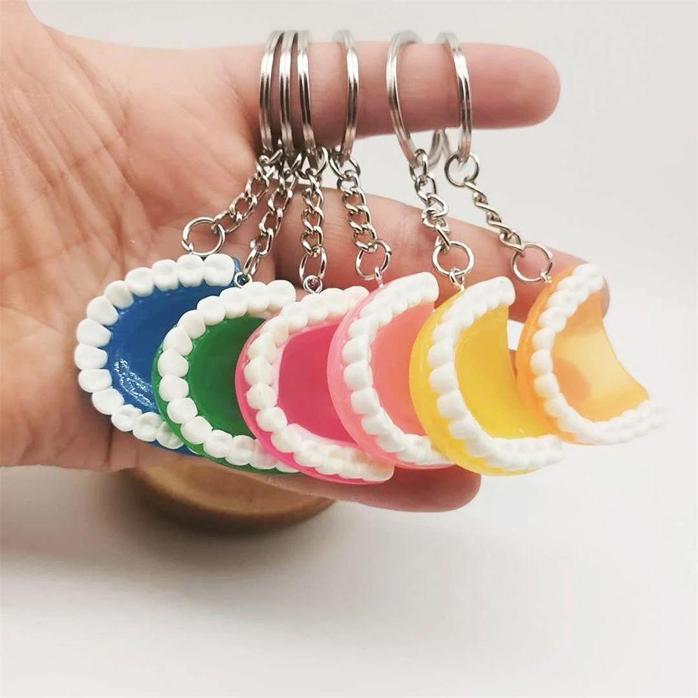 Móc Khóa Hình Chiếc Răng Bằng Nhựa Resin Thời Trang