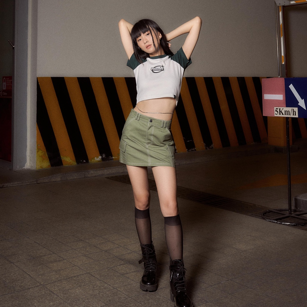 Chân Váy Kaki Túi Hộp PRADIES Cargo Mini Skirt