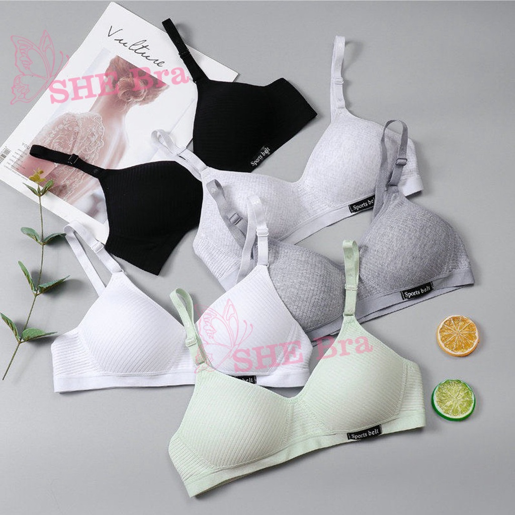 Áo Bra Sport belt Áo Lót Ngực Nữ Sinh Không Gọng Chất Cotton Co Giãn 4 Chiều Mềm Mại ALO03 | BigBuy360 - bigbuy360.vn