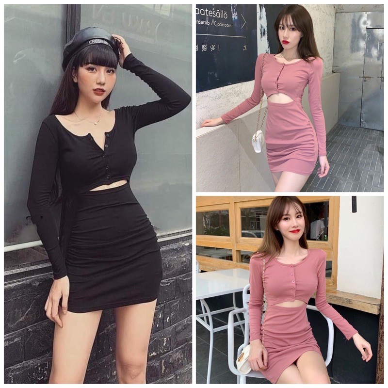 đầm khoet bụng