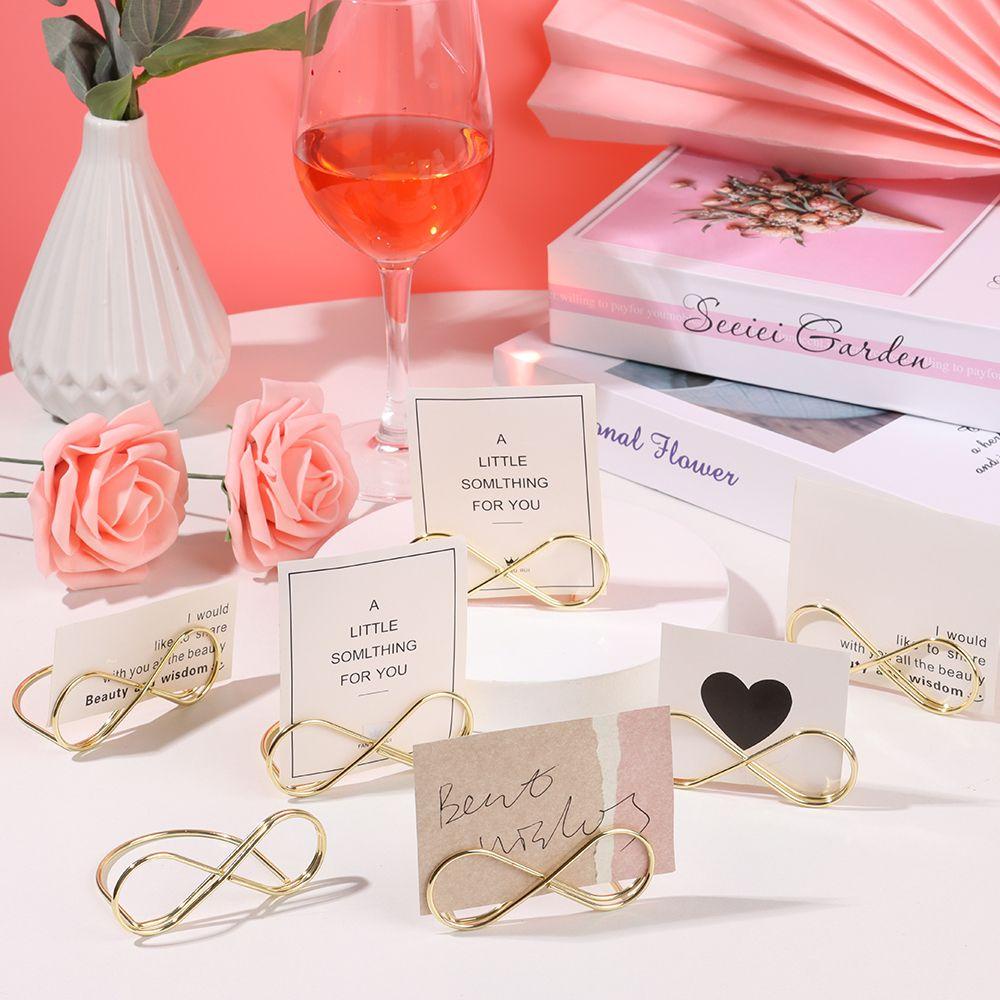 CONOPERY 1 Giá Đỡ Kẹp Giấy / Ảnh Để Bàn Bằng Kim Loại Lãng Mạn Trang Trí Tiệc Cưới