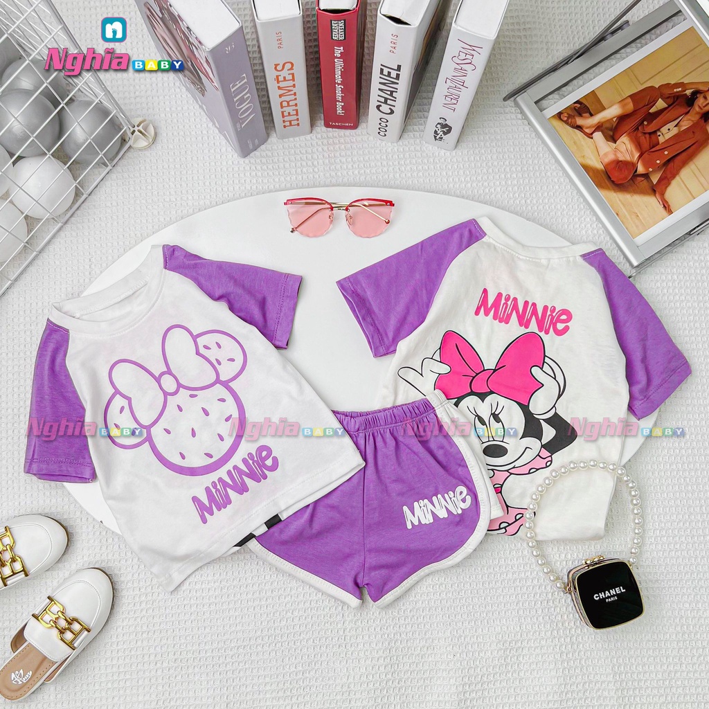 Đồ bộ bé gái thun cotton NGHĨA BABY dành cho bé mặc nhà mùa hè