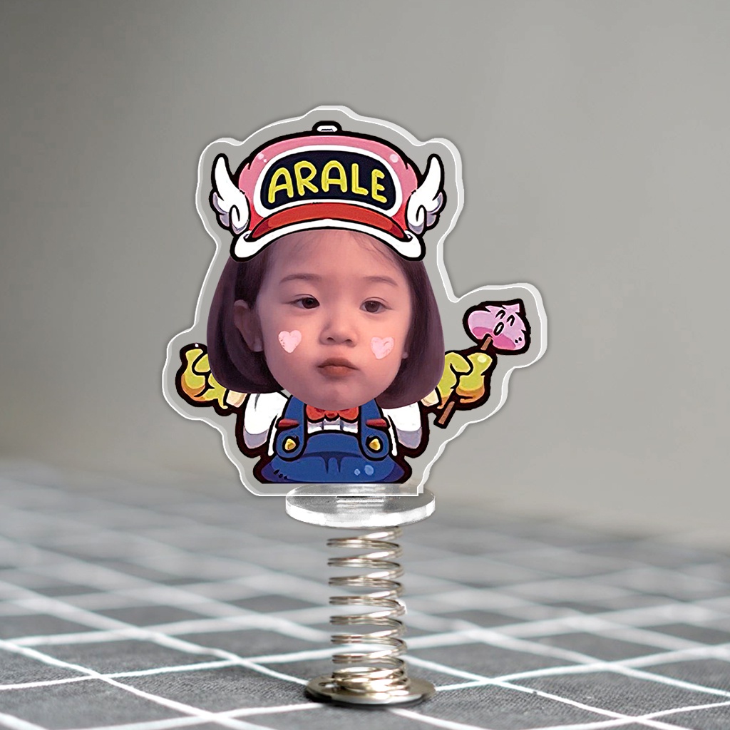 Standee lò xo lắc lư đáng yêu trong suốt đế dính trang trí in theo yêu cầu chibi