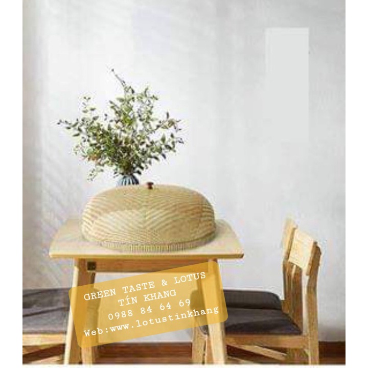 Lồng Bàn Tre, Lồng Bàn Mây Tre Đan Handmade Nút Gỗ Chuẩn Đẹp Dùng Đậy Thực Phẩm, Decor Nội Thất Cao Cấp