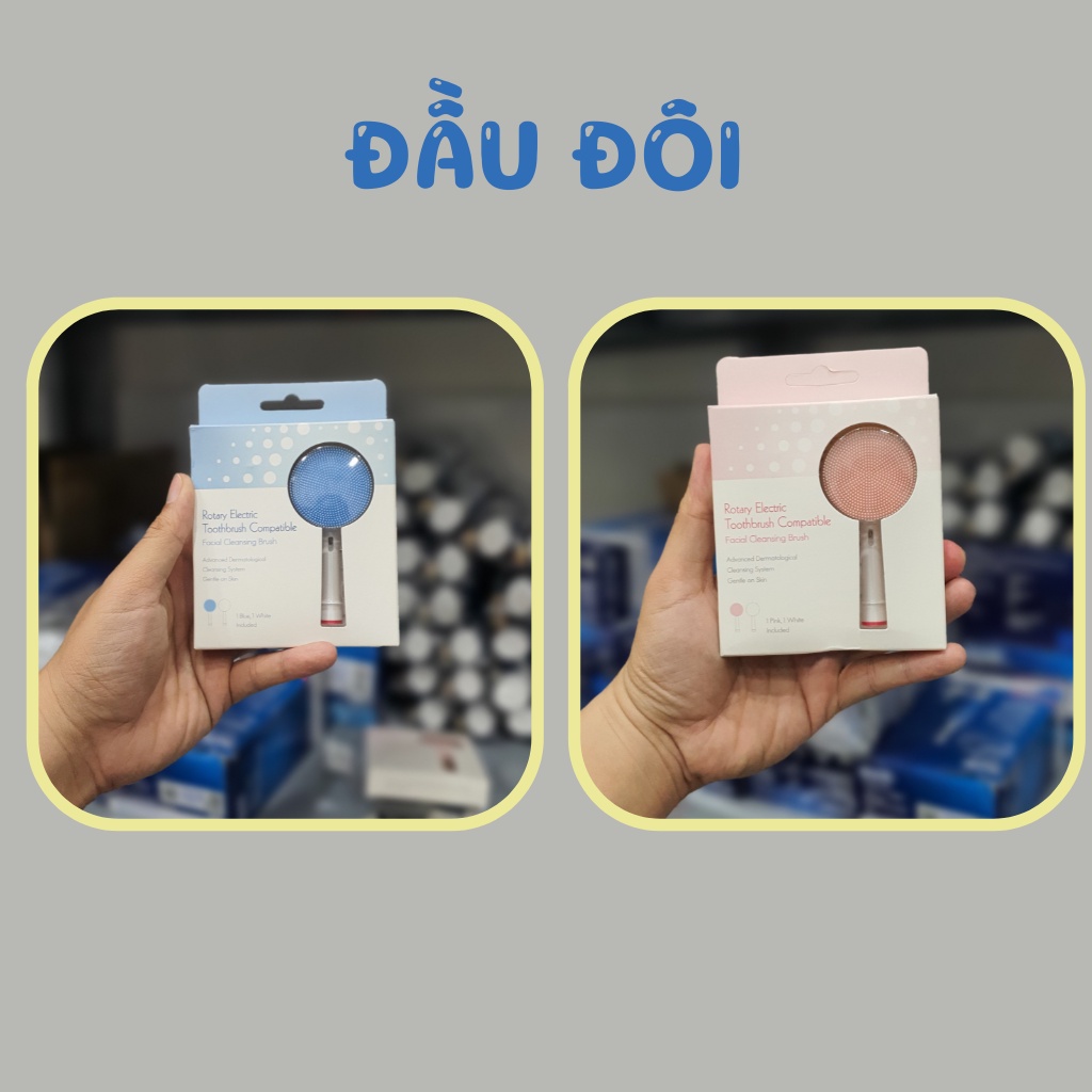 Đầu bàn chải thay thế Foreo giúp bàn chải điện Oral B thành máy rửa mặt &amp; massage mặt tiện dụng, làm sạch lỗ chân lông