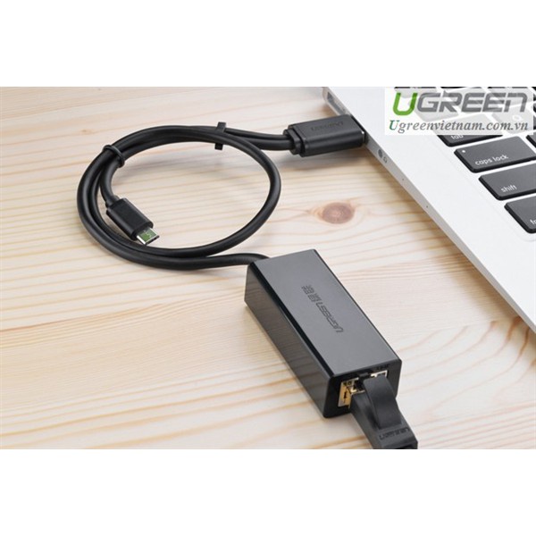 Cáp USB to Lan 10/100 Mbps  Ethernet Adapter có OTG chính hãng Ugreen 30219-CR110