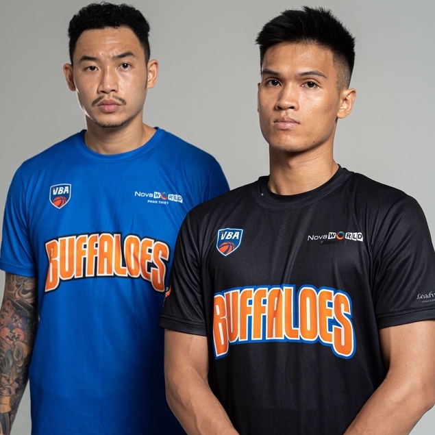 Áo khởi động xanh đen Hanoi Buffaloes vải mè cao cấp, co dãn 4 chiều