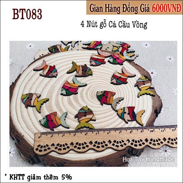 Nút Gỗ Cá Cầu Vồng BT083