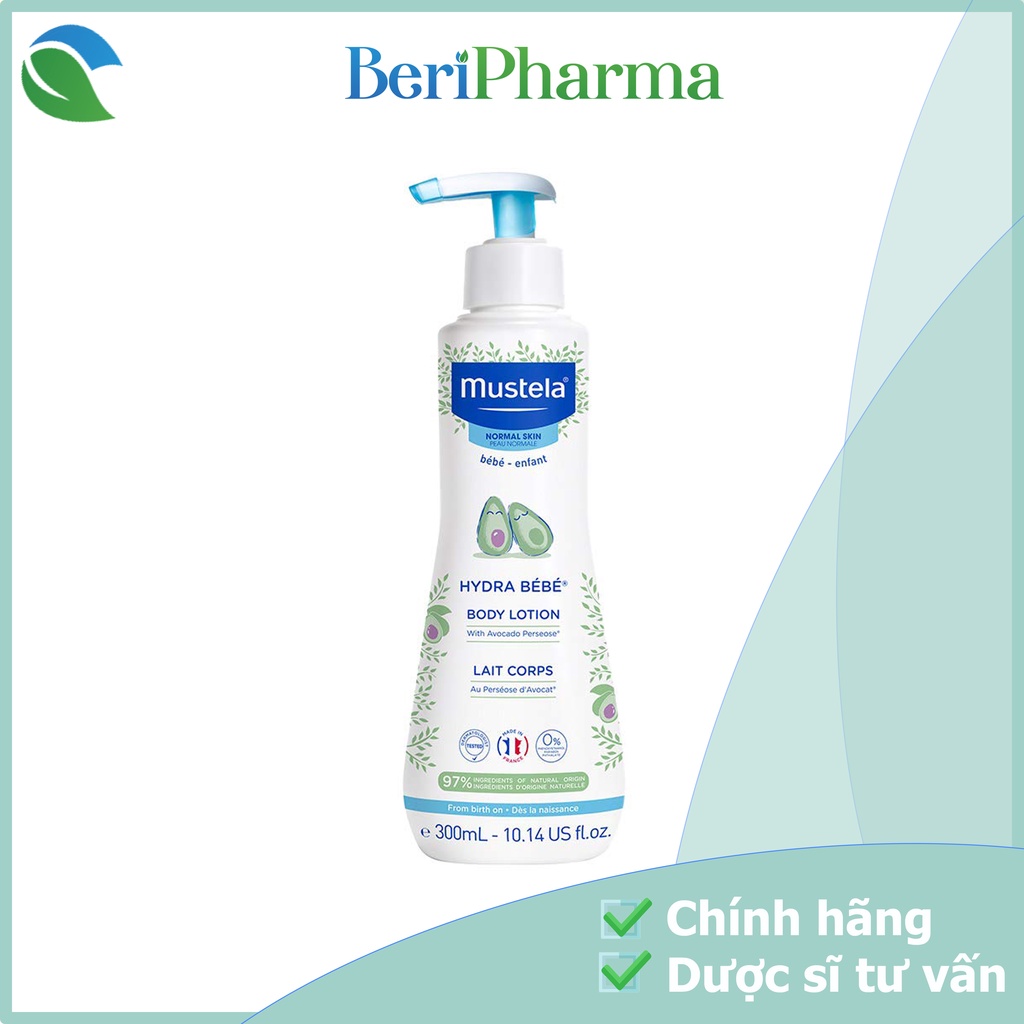 Mustela Kem Dưỡng Da Toàn Thân Hydra Bebe Body Lotion 300ml