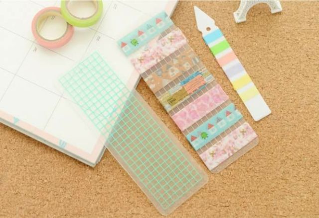 Thẻ nhựa quấn washi tape