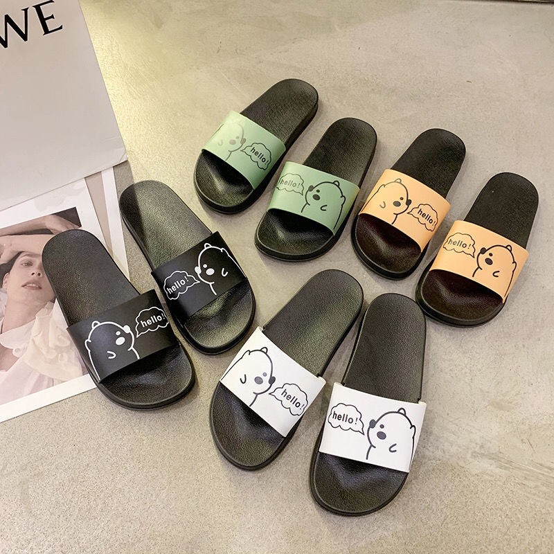 Dép sandal in hình gấu đáng yêu chống trơn trượt thời trang Hàn Quốc nữ tính