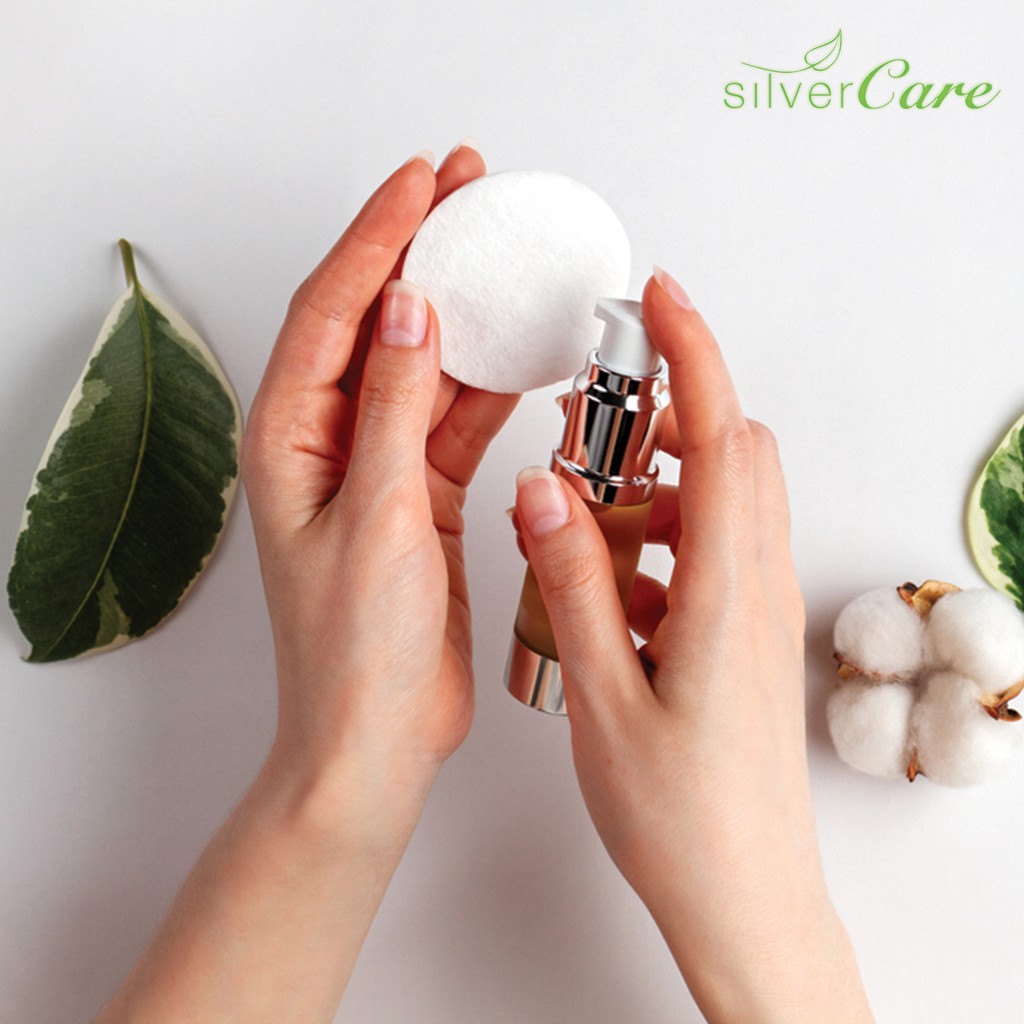 Bông cotton/tẩy trang hữu cơ Silvercare 60-80 miếng