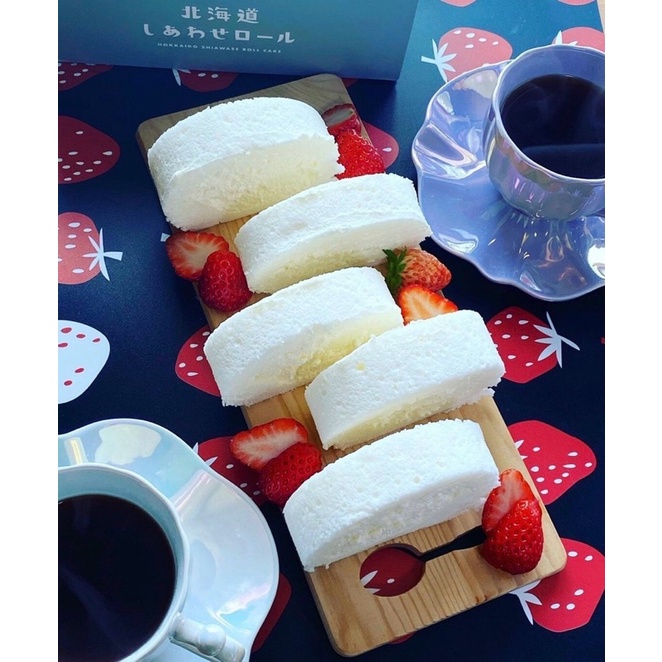 Bánh bông lan cuộn kem tươi Socola trắng Shiroi Kobito Nhật Bản mềm mịn thơm ngon - ổ 500 gram