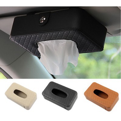 Hộp đựng giấy xe hơi oto có sẵn 1 tập giấy cài chắn nắng hoặc sau ghế