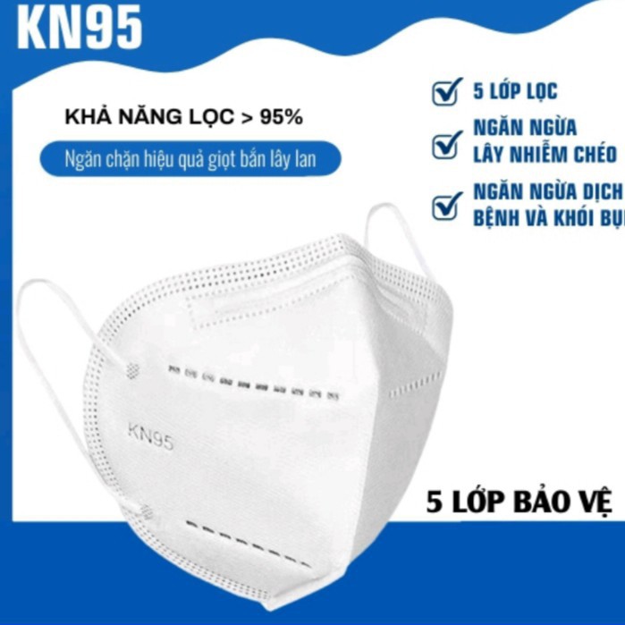 KHẨU TRANG KN95 CƯỜNG THỊNH CAO CẤP KHÔNG VAN ( HỘP 10 CÁI ) | BigBuy360 - bigbuy360.vn