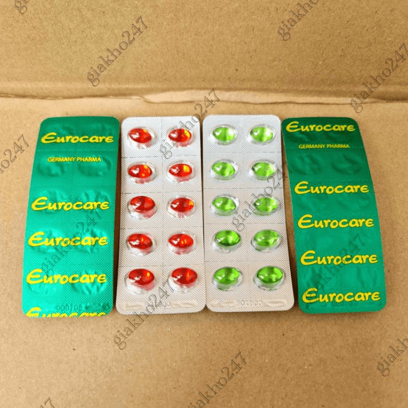 Eurocare - Giảm ho, thông thoáng mũi họng - Hộp 100 viên