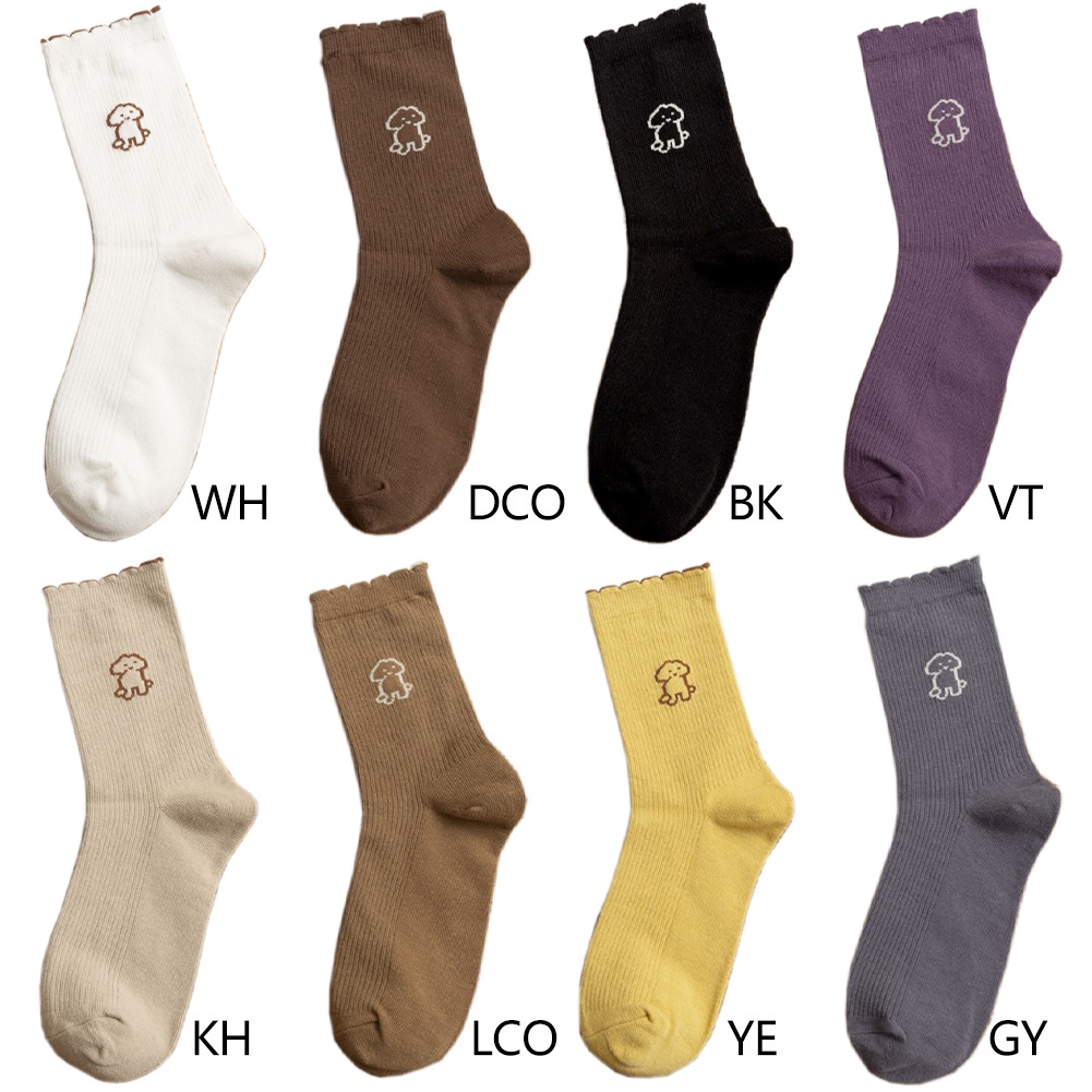 1 Đôi Vớ Cotton Họa Tiết Chú Chó Dễ Thương Vui Nhộn Dành Cho Nữ