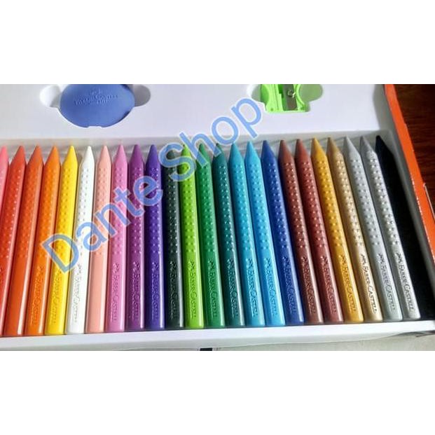 FABER CASTELL Bút Sáp 24 Màu Có Thể Tẩy Xóa Được