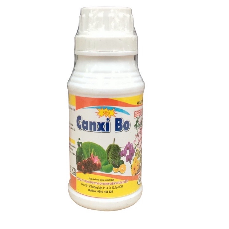 Phân vi lượng siêu Canxi Bo chống rụng nụ, hoa và trái non lọ 100ml
