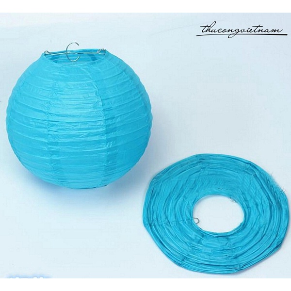 Lồng đèn giấy xếp tròn trơn