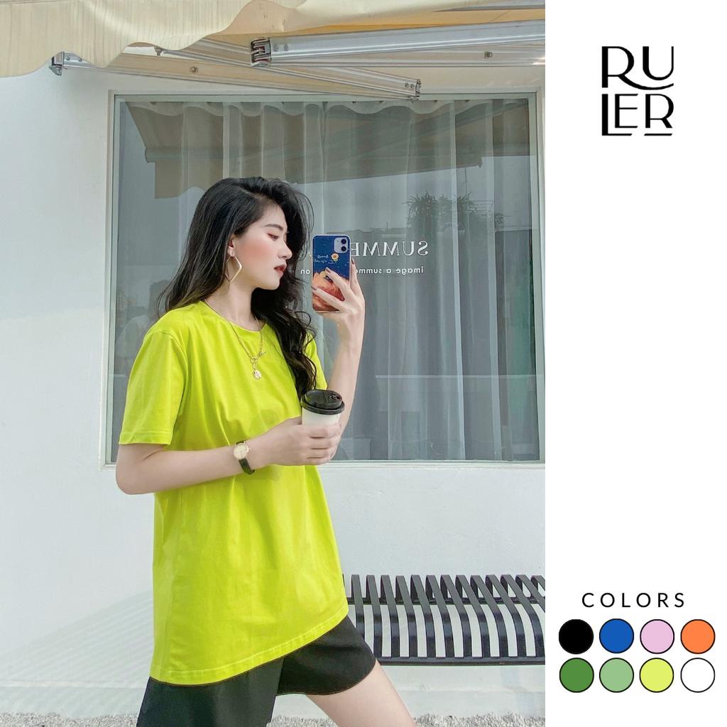 Áo phông trơn chất vải cotton co giãn 4 chiều dễ phối đồ The RULER