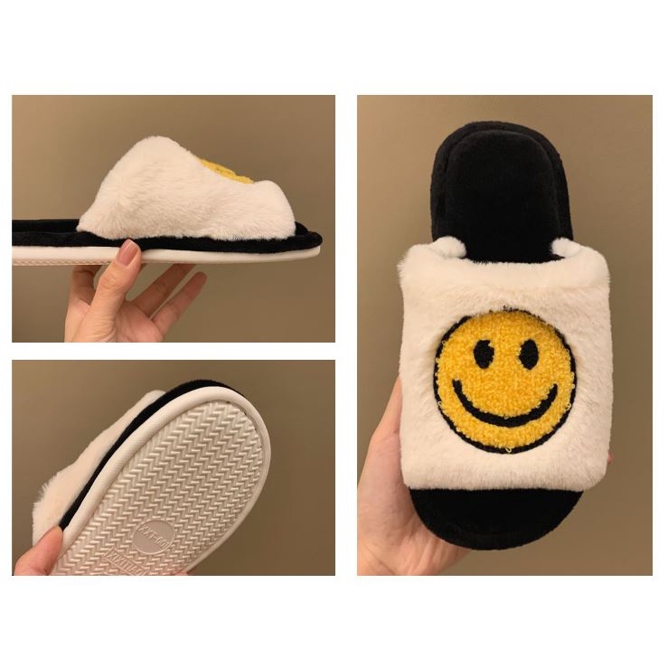 Dép cặp đôi nam nữ mang trong nhà mặt cười - US695