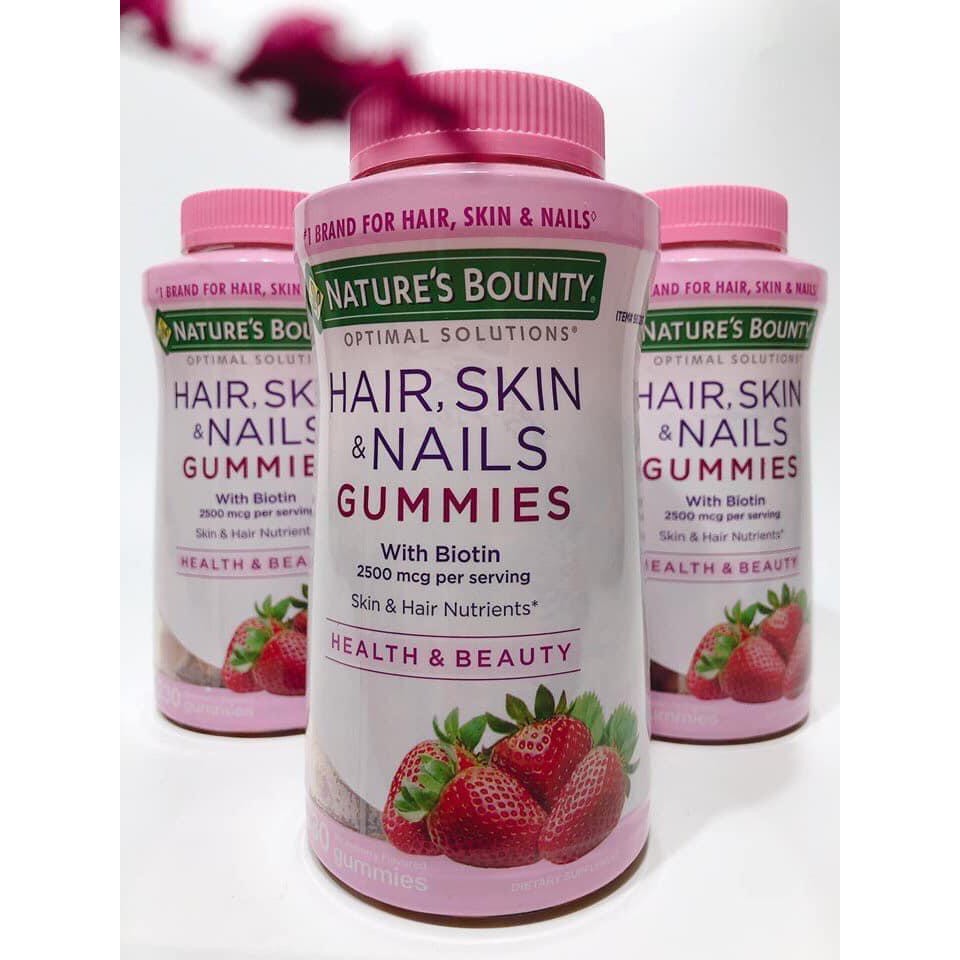 Kẹo dẻo đẹp da, tóc, móng Hair Skin Nail Gummies 230 Viên - Mỹ