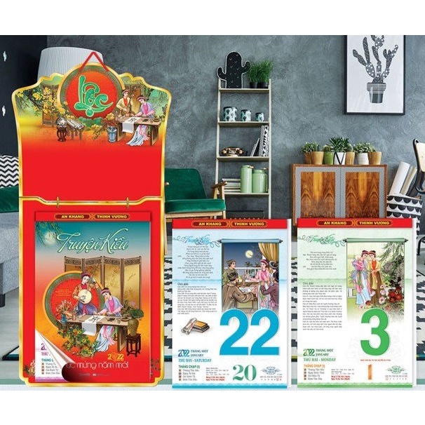 Lịch Bloc 2022 Siêu Đại - Truyện Kiều AH08 - Lịch Tết 2022 - Tủ Sách QQ