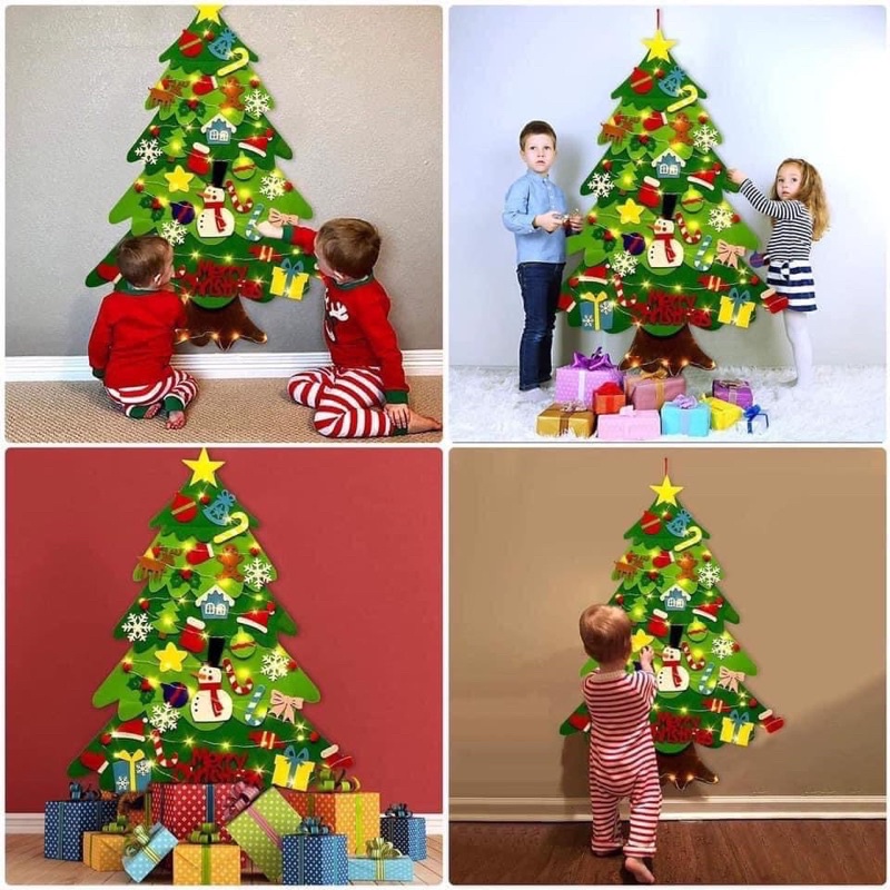 Cây thông Noel vải dạ 32 chi tiết