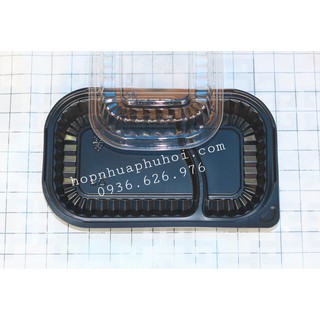 500 hộp nhựa 2 ngăn đựng cơm (1400d/ cái - hộp 2 NGĂN)