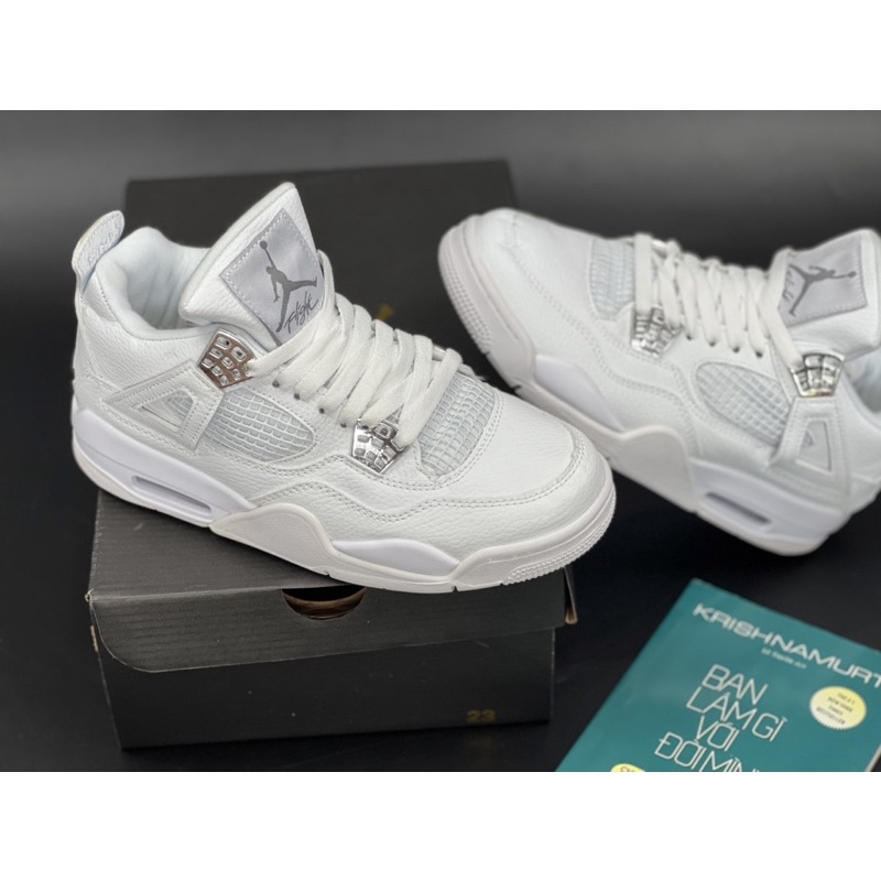 Giày thể thao/ Sneaker Jordan 4 full trắng/ Off white/ What the