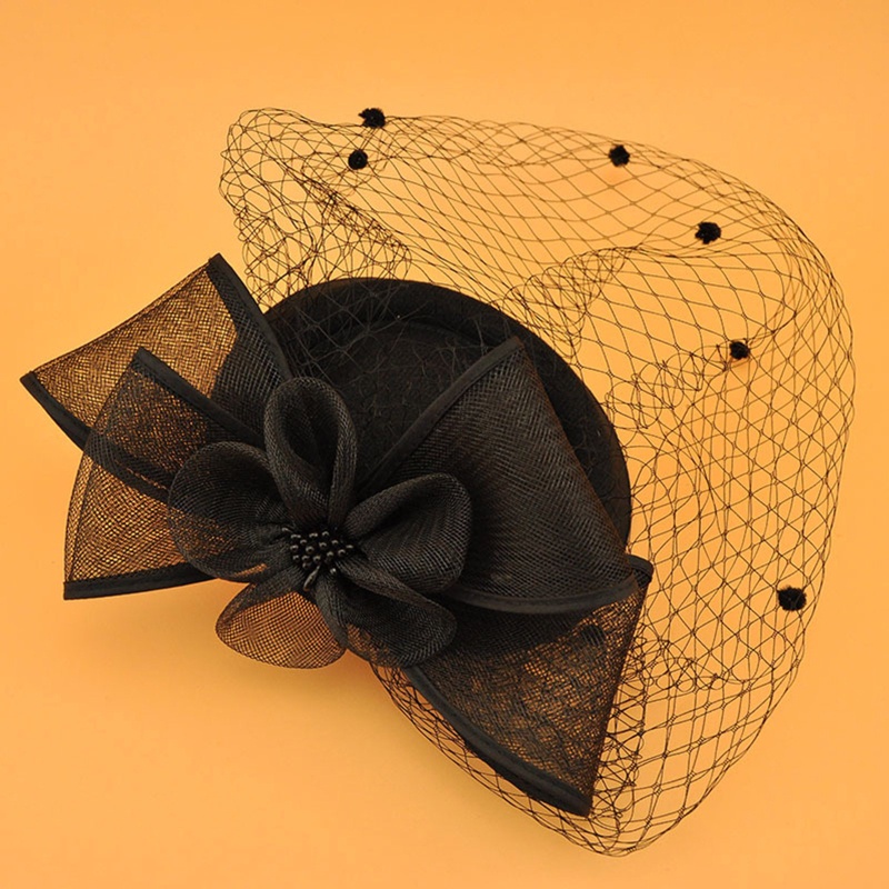 Mũ Lưới Thắt Nơ Phối Mạng Che Mặt Dùng Chụp Ảnh Tiệc Cưới