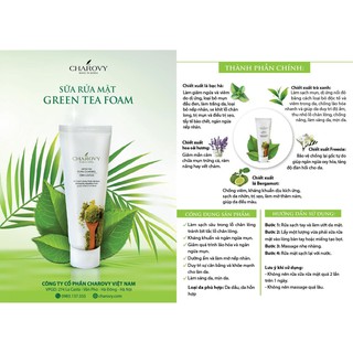 Sữa rửa mặt Charovy nhập khẩu Hàn Quốc cho từng loại da dung tích 120ml (ảnh thật)