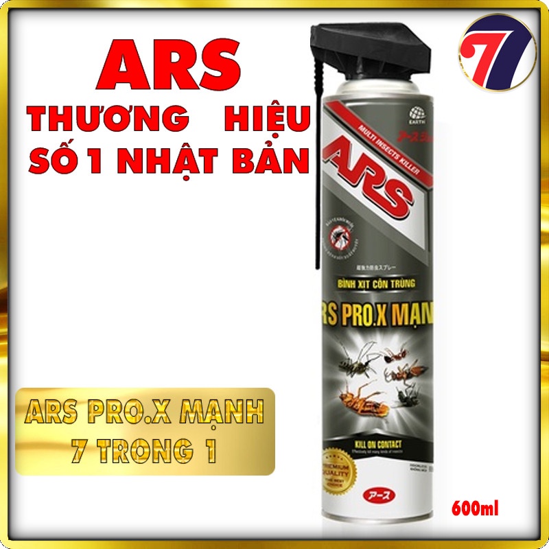 Bình xịt côn trùng: ARS PRO.X MẠNH 7 trong1 500ml. Thương hiệu số 1 Nhật bản
