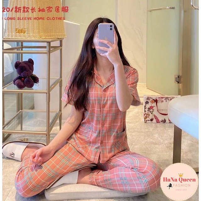 [Sẵn Hàng] Bộ đồ ngủ Pijama ngắn tay quần dài mẫu mới HOT nhất mùa thu | BigBuy360 - bigbuy360.vn