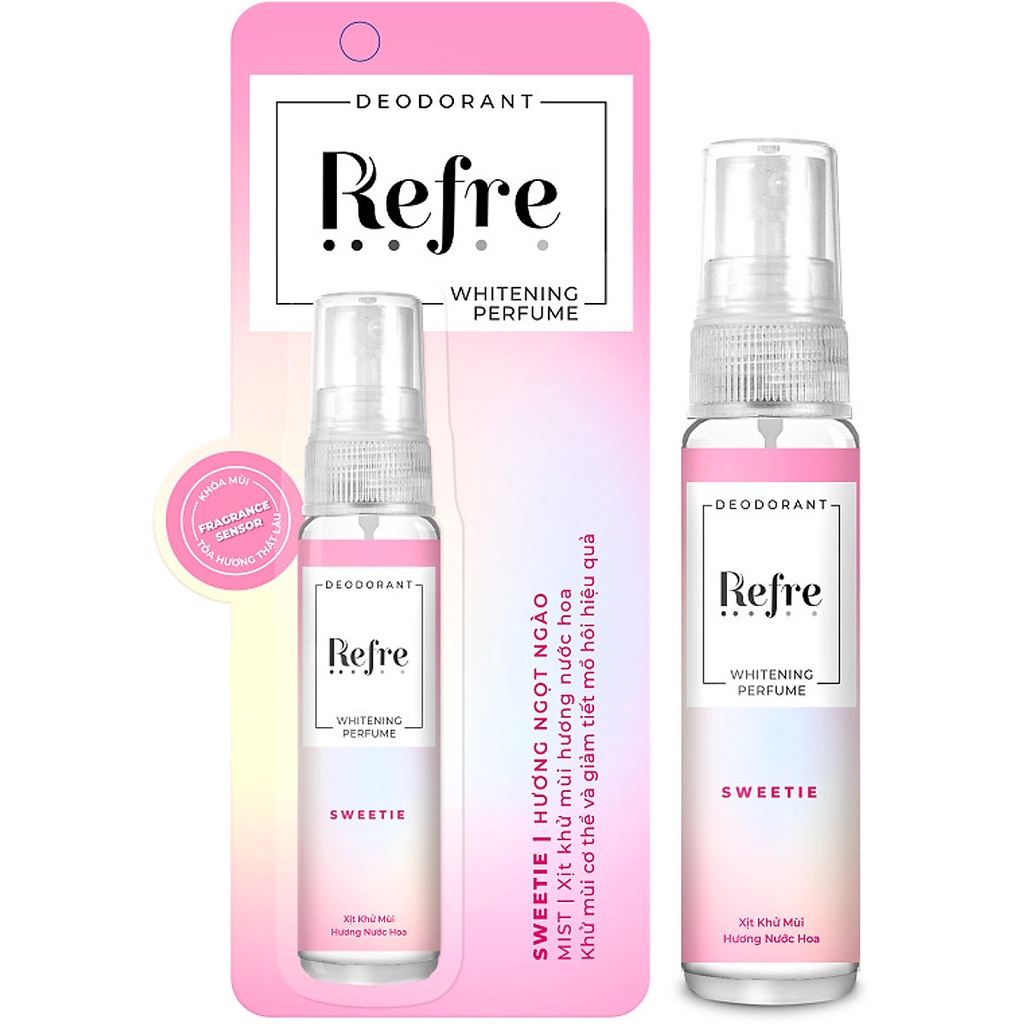Xịt khử mùi dưỡng trắng da hương nước hoa Mentholatum Refre 30ml
