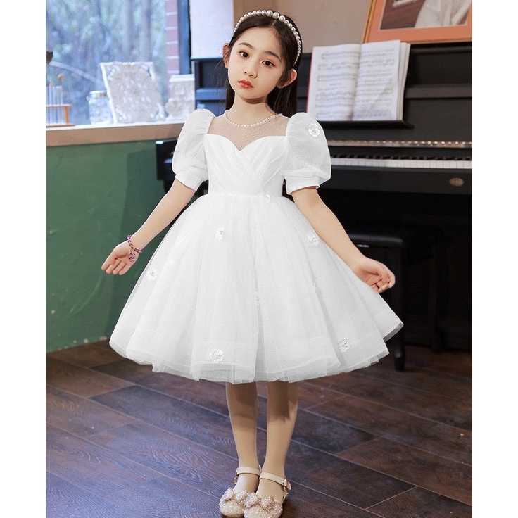 Đầm công chúa bé gái TiTiKids Đầm ngắn hoa rơi CC192