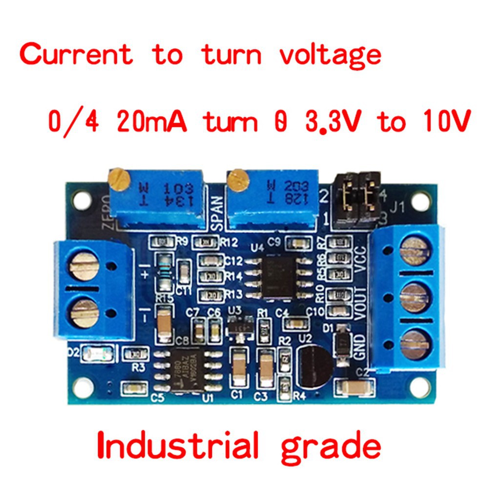 Mô đun truyền tín hiệu điện áp 0 / 4-20ma sang 0-3.3v 5V 10V