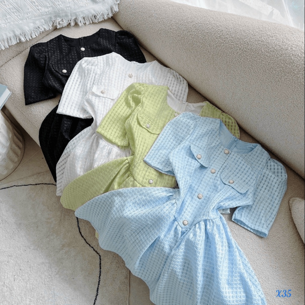 (Free Ship) ĐẦM TƠ Ô VUÔNG KHÔNG ĂN CƠM THÌ GẠO CÒN ĐÓ ĐỒ HOT SHOP SALE MÀ KHÔNG NGÓ THÌ KHÓ LÒNG NGỦ YÊN UP h.h.p