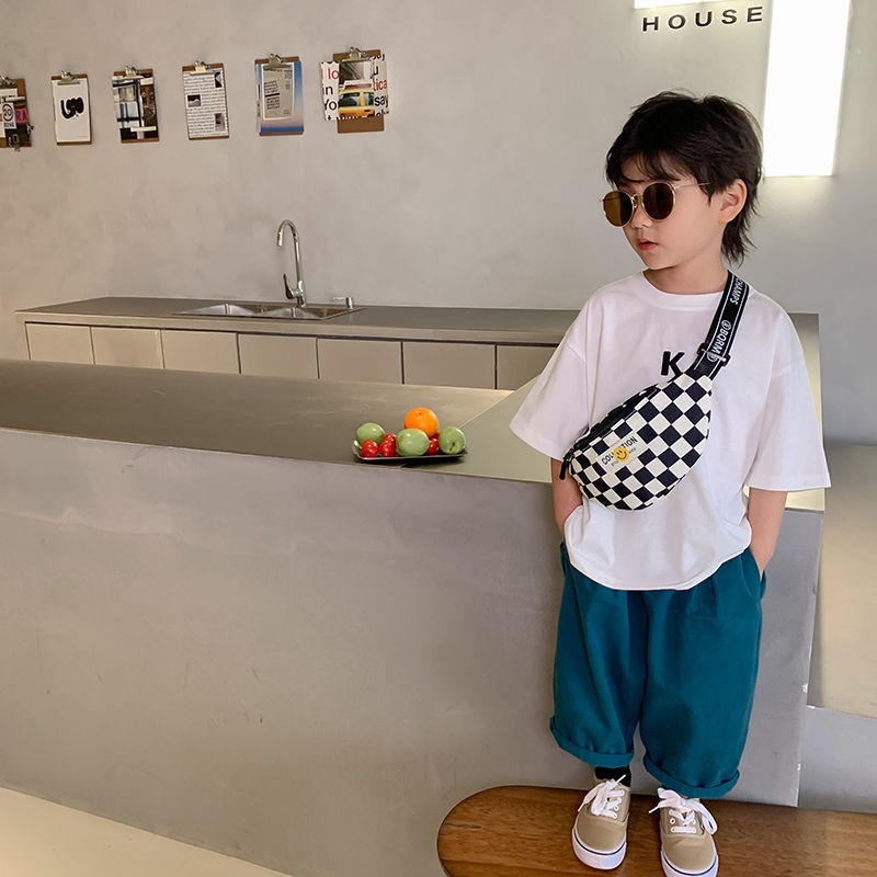 Túi Đeo Chéo Ngực / Hông Vải canvas mini Dễ Thương Cho Bé Trai / Gái