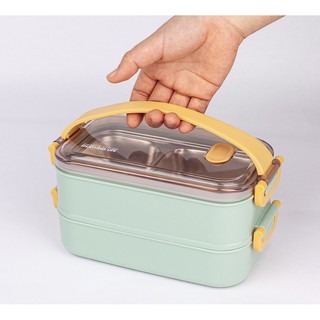 ❤️ HỘP CƠM GIỮ NHIỆT 2 TẦNG CAO CẤP ❤️ ENJOYING HC00720 - An Toàn, Hiện Đại - GIAO HỎA TỐC 1H LOCKNLOCKHOME