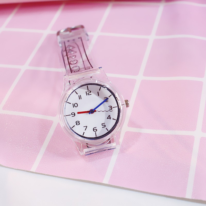 đồng hồ thời trang nữ mặt số dây nhựa T99