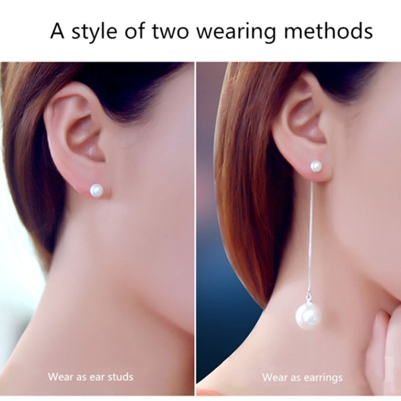 Bông Tai Ngọc Trai Hàn Quốc S925 Mạ Bạc Bạch Kim Không Gây Dị Ứng Bông tai Ngọc Trai Ngắn Bông Tai Ngọc Trai Đính Ngọc Trai Bộ Đôi Bông Tai