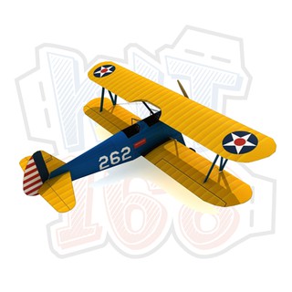 Mô hình giấy máy bay Boeing PT-17 Stearman