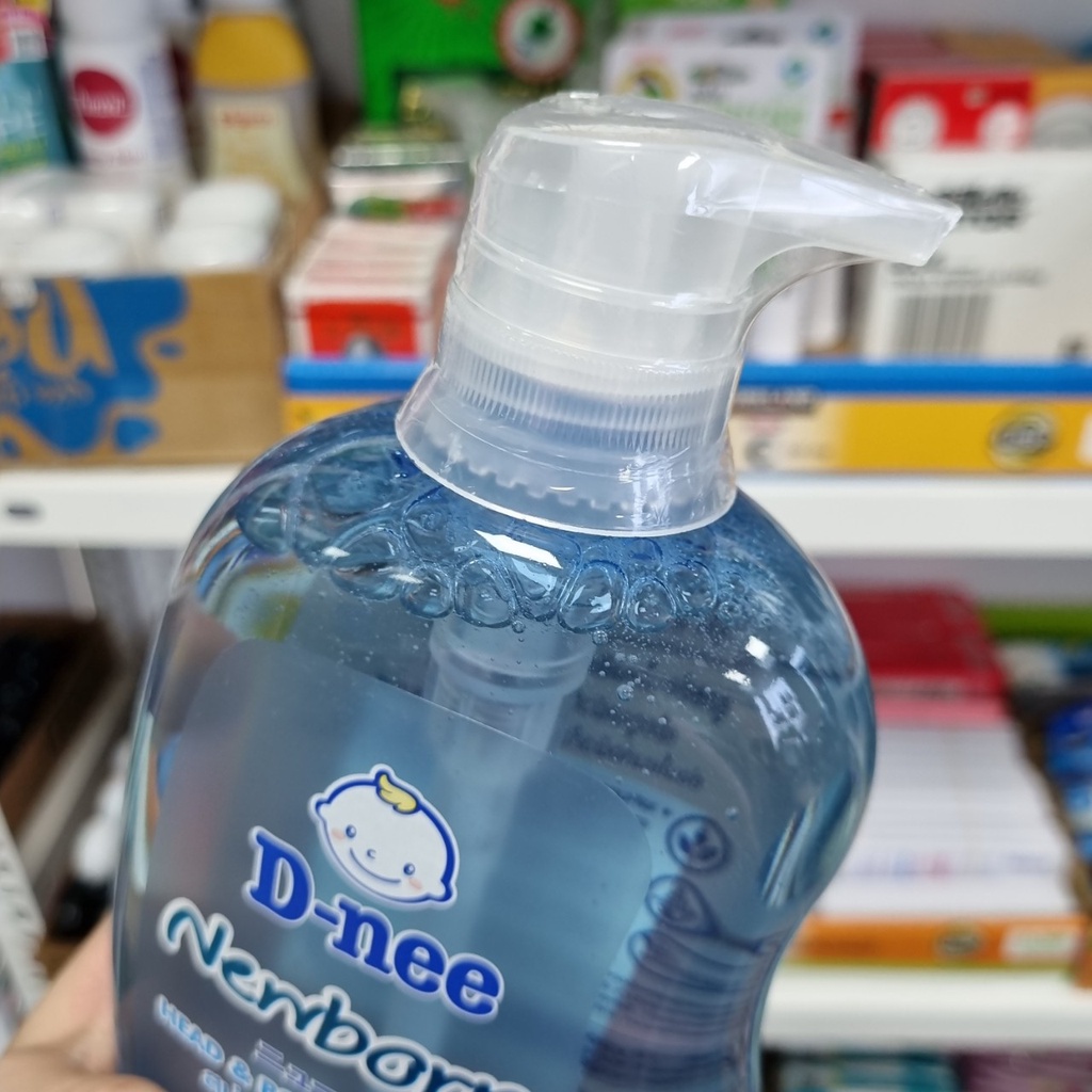 Sữa tắm gội cho trẻ sơ sinh DNEE Head &amp; Body Baby Wash 800ml (Xanh Dương)