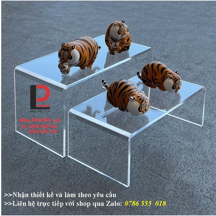 Kệ Mica Chữ U Cao Cấp Trưng Bày Sản Phẩm Giày Dép, Túi Xách, Mô Hình, Figure, Đồ Chơi