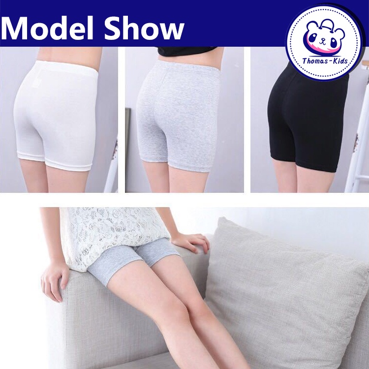 Quần Sooc Bảo Hộ Eo Cao Dáng Ôm Thời Trang Mùa Hè Cho Bé Gái 3-9T