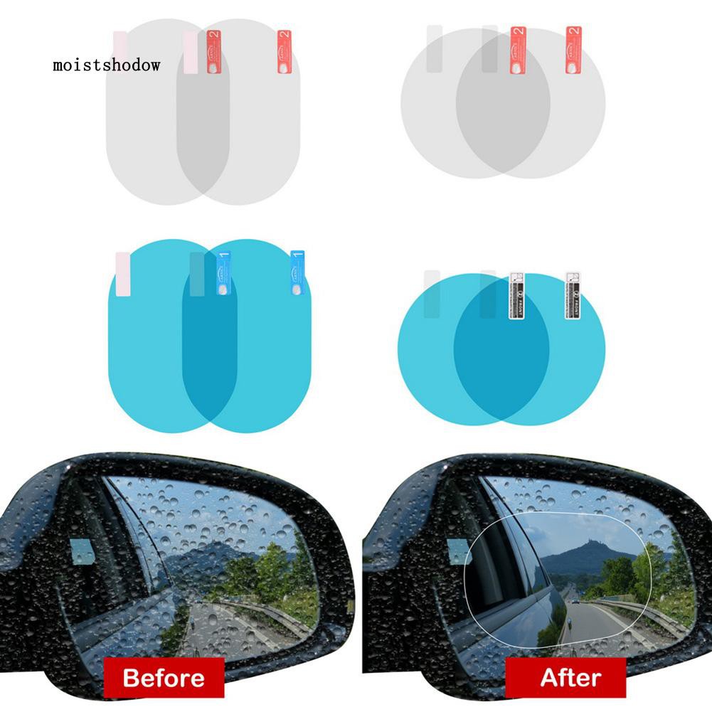 Bộ 2 Miếng Dán Bảo Vệ Kính Chiếu Hậu Xe Hơi Chống Sương Mù / Nước Mưa Tiện Dụng
