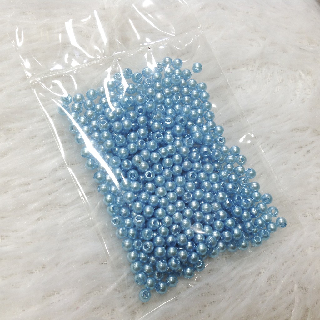 400 hạt cườm nhựa tròn size 3mm nhiều màu hạt xỏ vòng dễ thương