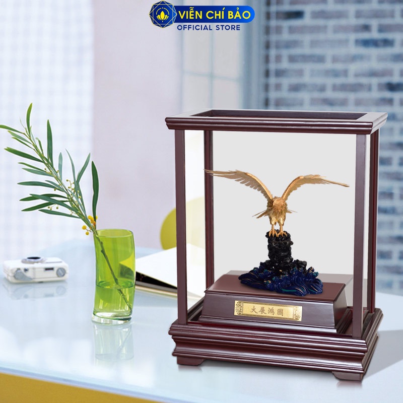 Mô hình đại bàng vương dát vàng 24K quà tặng cao cấp thương hiệu Viễn Chí Bảo M600097